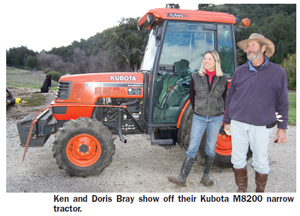 The Brays and their Kubota Tractor