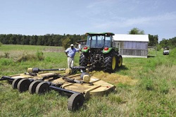 Advanced Lawn Care maintains a wide array of equipment to handle almost any size job. For the big mowing jobs, the company has both Land Pride and Woods mowers.