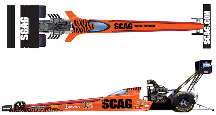 Schumacher will fly the Scag colors on his 11,000 horsepower machine at 11 races in 2022