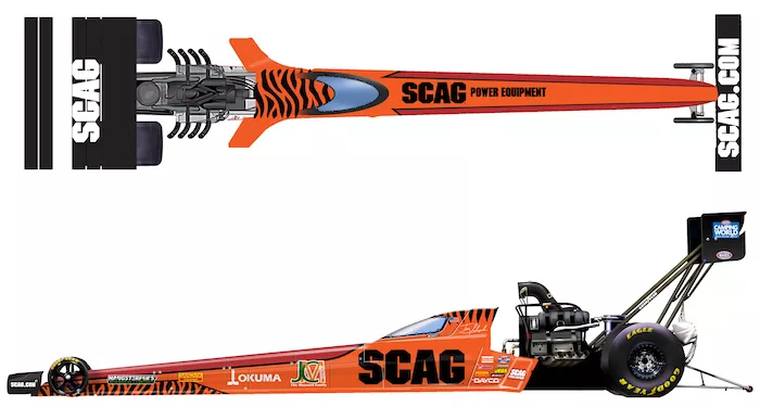 Schumacher will fly the Scag colors on his 11,000 horsepower machine at 11 races in 2022