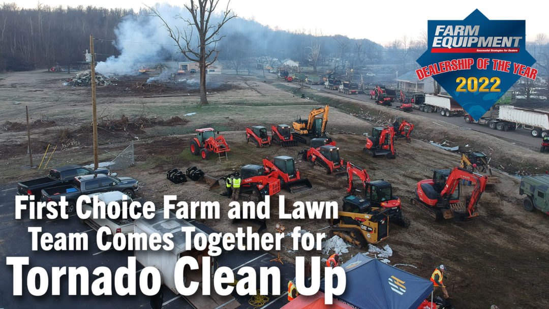 First Choice Farm and Lawn Team Comes Together for Tornado Clean Up