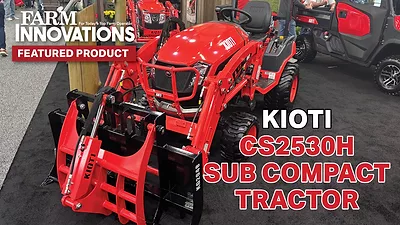 Kioti's New CS2530H Cab Sub Compact Tractor and ROPS Model