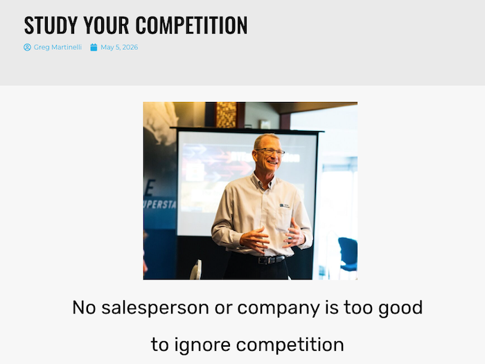 Study Your Competition