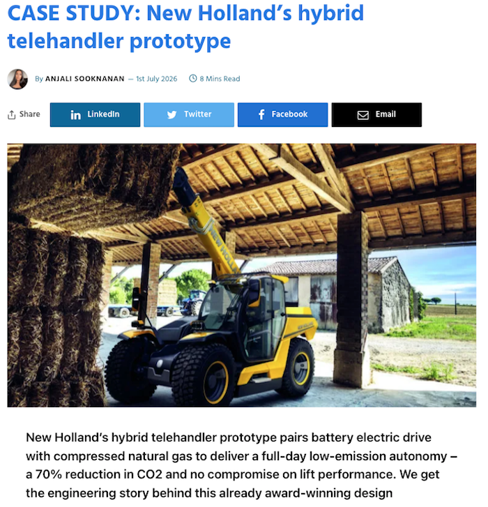 Case Study: New Holland’s Hybrid Telehandler Prototype