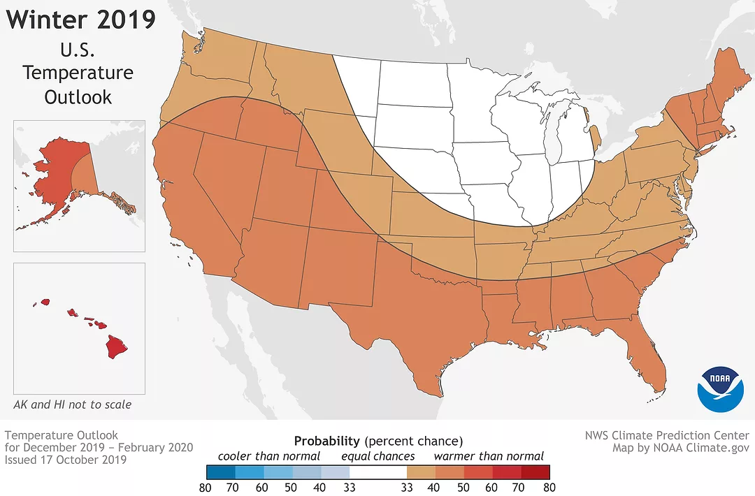 NOAA Precipitation Outlook Oct 19