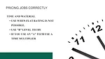 A graphic explaining time and material