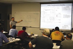 Courses at Generac’s training center includes time in the classroom as well as the lab.